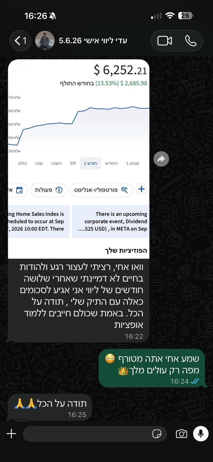 צילום מסך של שיחת וואטסאפ עם תלמיד